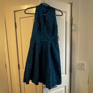 Lily Pulitzer Teal Dress with floral pattern